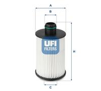 UFI 25.088.00 Filtro olio per OPEL ANTARA per CHEVROLET CAPTIVA (C100, C140)
