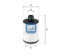 UFI Filtro olio 25.190.00 – Ricambio per Jeep Wrangler 2.2 CDRI Multijet