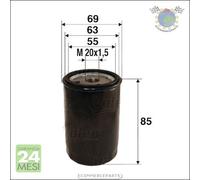 Filtro olio Valeo per ALFA ROMEO MITO BEDFORD MIDI CITROEN C-CROSSER C4 DAIHATS