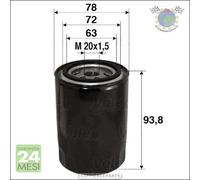 Filtro olio Valeo per FORD MONDEO GALAXY S-MAX FOCUS