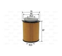 Filtro olio Valeo per Mercedes