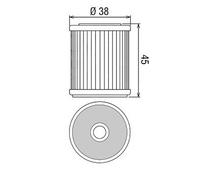 FILTRO OLIO YAMAHA YZ 250 F 2001-2002 HIFLO HF142