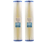 Filtro per acqua a sedimenti pieghettato Jumbo da 50,8 cm, 20 micron, 50,8 x 11,4 cm, filtro lavabile per prolungare la durata, adatto a alloggiamenti Jumbo da 50,8 cm (confezione da 2)