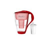 FILTRO PER ACQUA PEARLCO Glas-Wasserfilter rosso con cartuccia filtro universale
