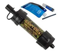 Filtro per acqua Sawyer Mini PointONE per uso esterno - Rimuove il 100% dei microplastici e il 99,99999%* di tutti i batteri - Compatto, leggero e filtra fino a 100.000 galloni (SP107)