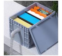 Filtro per acquario, sistema di ciclo dell'acqua esterno a 3 livelli per stagni e acquari, contenitore antigoccia fai da te per filtraggio efficiente