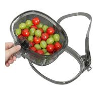 Filtro per alimenti per lavandino, montaggio su rubinetto, con design push-to-pour, cestino per lavello da cucina, per prevenire gli intasamenti dello scarico della pasta, zuppa, macchie, capelli