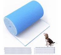 Filtro per bocchetta dell'aria, 30,5 x 250,4 cm, tagliato a misura MERV 8, triplo materiale filtro dell'aria blu e bianco, kit di filtri elettrostatici per pavimenti domestici, soffitto, griglie