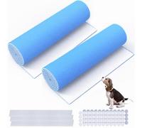 Filtro per bocchetta dell'aria, confezione da 2 pezzi, 50,8 x 300,5 cm, tagliato su misura, triplo materiale per filtro dell'aria MERV 8, blu e bianco, kit di filtri elettrostatici per pavimenti