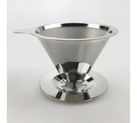 Filtro per caffè, 1 confezione da 1 maglia riutilizzabile in acciaio inossidabile, design a doppio strato, flusso d'acqua ottimale per una cottura fluida, lavabile in lavastoviglie per la preparazione