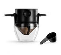 Filtro per Caffè a Goccia Permanente, Nero, con supporto | Cucaino dosatore, Filtro Senza Carta, Picnic all'aperto, Per lavoratori ufficio