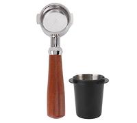 Filtro per Caffè in Acciaio Inox 51mm Bottomless Portafilter 2 Tazze, Cestello Rimovibile e Design Senza Fondo - Estrazione Uniforme, Facile da Pulire, per Macchine da (NERO)