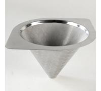 Filtro per caffè in acciaio inox, per Hario per V60 02/03 e per i comuni dripper, per la preparazione professionale a casa o in ufficio, facile da pulire, riutilizzabile, con filtro ergonomico