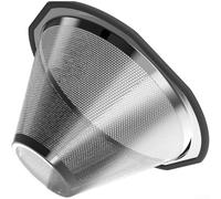 Filtro per caffè riutilizzabile in acciaio inox, per Kalita Wave 185, 304 cestello gocciolatore a rete fine, filtro a cono in metallo lavabile in lavastoviglie, per versare sopra la birra