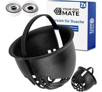 Filtro per capelli per doccia, 2 pezzi, nero, compatibile con Viega Tempoplex per le serie dal 2001 al 2006, tubo di ricambio per sifone per doccia per il modello 6958.96, 625 221