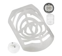 Filtro per capelli per scarico doccia, 2 pezzi, in bianco, compatibile con Viega Domoplex 6928 e 6929, tubo di ricambio per trappola per capelli doccia per il raccordo di scarico Domo plex Ø 52 mm