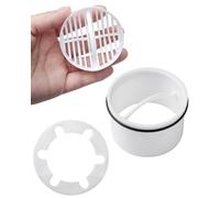 Filtro per capelli + tubo sommergibile per scarico doccia, set compatibile con scarico Fitting 6960, 6963, 6961, 6962, ricambio Hair Catcher doccia, filtro per capelli per scarico doccia