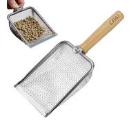 Filtro per compostaggio, portatile, con manico e maglie di 2,8 mm, setaccio da giardino con manuale, per rocce, sabbia, detriti, pietre, fertilizzanti, fattoria e cortile