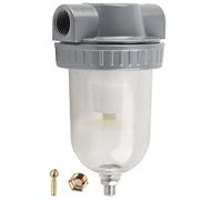 Filtro per compressore d’aria in lega di alluminio, mini filtro per aria compressa con protezione contro polvere e acqua, bicchiere trasparente resistente ad alta pressione per sis (QSL-8)