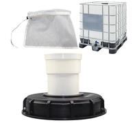 Filtro per contenitore IBC - Coperchio filtro acqua IBC, per sacco IBC a gomito, | Rubinetto per serbatoio di stoccaggio 'acqua, per serbatoio IBC, Adattatore per IBC, Tubo da