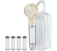 Filtro per doccia Portatile con 3 Modi Spray Rimuove per cloro(I) | Filtro a 3 stadi, rimuove cloro e sedimenti, 3 modi spray, flusso gentile, ideale per viaggi