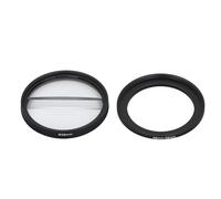Filtro per effetti speciali a doppia mezza luna da 49 mm con diottria centrale divisa, compatibile con accessori per fotocamere reflex.