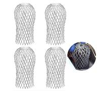 Filtro per grondaia, in alluminio, protezione per grondaie, filtro antipioggia, filtro per foglie, grondaie, protezione per grondaie, 16 x 7,5 x 7,5 cm (4 Pezzi - New Round Head)