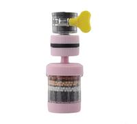 Filtro per la depurazione dell'acqua del rubinetto della cucina, per soffione doccia a prova di spruzzi (rosa)