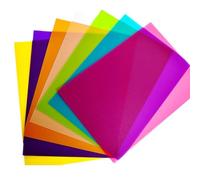 Filtro per la luce in gel, per correzione del colore, trasparente, pellicola colorata per illuminazione, fogli di plastica, 7 o 9 colori, sovrapposizioni di colori in PVC, per film, video, foto