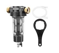 Filtro per l'acqua, Prefiltro Tutta la casa Spin Down Sedimento, Prefiltro centrale del filtro dell'acqua, Rete in acciaio inossidabile di controlavaggio del di purificazione(Host and 1x Filter)