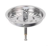 Filtro per lavello da cucina, 92 mm, in acciaio inox, ricambio per filtro di scarico, con guarnizione in gomma, per lavelli standard, cestello filtro idraulico