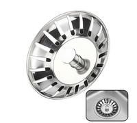 Filtro per lavello da cucina da 7,75 cm con tappo e perno in gomma da 5 cm