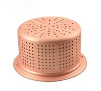 Filtro per lavello da cucina moderno e minimalista, in rame rosso, 135 mm in lega di alluminio con bordi lucidi, design di drenaggio rapido per aperture standard del lavello