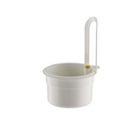 Filtro per lavello da parete con bottone a pressione, cestello rimovibile in silicone per filtrare cibo e lavare frutta nel lavello della cucina (bianco)