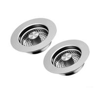 Filtro per lavello in acciaio inossidabile con nucleo di rimbalzo efficiente trappola a rete per cucina o lavandini multiuso, cestino rimovibile per una facile pulizia, antiruggine compatto (2 pezzi)