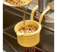 Filtro per lavello regolabile, in plastica, da appendere, autopulente, a pressione, automatico, per lavello da cucina, facile installazione e rimozione (giallo)