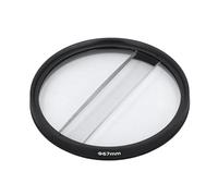 Filtro per Lente Diottrica Divisa a Campo Centrale da 67 Mm, con Adattatore Ad Anello Step Up da 62-67 Mm, Filtro Centrale con Zoom Sfocato in Doppio Vetro per Obiettivo da 62 Mm