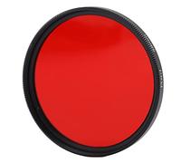 Filtro per Lenti Completamente Rosse, Torcia Occhiali Rossi Verdi Filtro per Dischi LED Che Cambiano Colore per Esterni Vetro Ottico con Filtro di Colore Rosso Completo per (58MM)