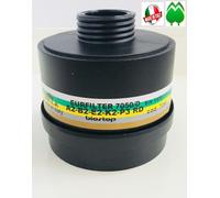 Filtro per maschera NBC A2 B2 E2 K2 P3 R attacco a vite 40 m EN 148-1