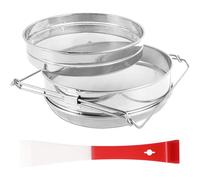 Filtro per miele a doppio strato, in acciaio inox, con bracci regolabili, supporto, rete extra grande, strumento per la raccolta delle api, a maglia grossa, filtra il polline delle api, l'attrezzatura