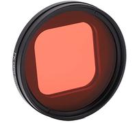 Filtro per Obiettivo Rosso da 52 Mm, Filtro per Immersione per Fotocamera Subacquea, Filtro per Obiettivo per Fotocamera D'azione in Vetro in Lega di Alluminio, con Anello Adattatore e Coperchio del F