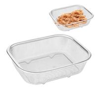 Filtro per olio a maglia fine, cestello filtrante in acciaio 304, filtro rettangolare a drenaggio rapido, utensile multiuso per separare il grasso da cucina, accessorio per servire cibi fritti