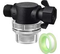 Filtro per pompa dell'acqua, compatibile con dado girevole Shurflo 255-315, raccordo per tubi da 1/2" con schermo in acciaio inox a 50 maglie e nastro da 6,6 m