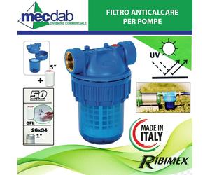 Filtro per Pompe ad Acqua Ø 1"(26 x 34) Cartuccia CFL 5“ Ribimex