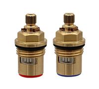 Filtro per rubinetto, Cartucce for rubinetti Cartucce for rubinetti a dischi ceramici di ricambio Valvole Inserti a un quarto di giro Pressacavi 1/2" X 20 Spline,(Red+blue)