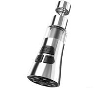 Filtro per rubinetto della cucina a 3 spruzzi flusso doccia a bolle (A) | Corpo in acciaio inossidabile 316, rotazione di 720°, 3 modalità di spruzzo, nucleo filtro lavabile, attacco standard