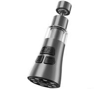 Filtro per rubinetto della cucina flusso doccia a bolle a 3 spruzzi (B) | Corpo in acciaio inossidabile 316, rotazione di 720°, 3 modalità di spruzzo, nucleo filtro lavabile, attacco standard