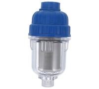 Filtro per Rubinetto Lavandino Anticalcare, Prefiltrazione Domestica Blu | ABS, Elemento Riutilizzabile, Assorbe Sabbia, Guscio Trasparente, per Ingresso Idraulico e Lavabo Stile Casuale