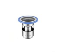 Filtro per scarico a pavimento in acciaio inox e coperchio deodorante con prevenzione del riflusso, progettato per scarichi di diametro 32 mm in bagni e aree di servizio (D32-55 6 cm)
