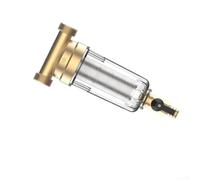 Filtro per sedimenti lavabile da 3/4", in acciaio inox, rete in ottone, prefiltro per acqua domestica, alloggiamento trasparente, filtro antiruggine, 1/2 pollice, riutilizzabile, per tutta la casa